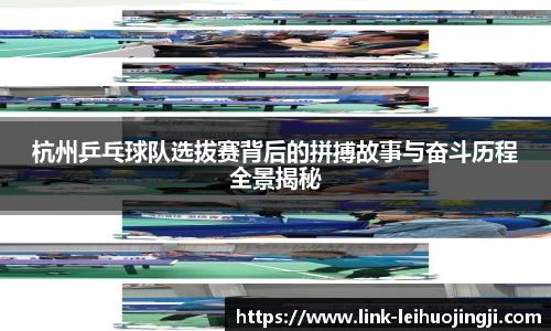 杭州乒乓球队选拔赛背后的拼搏故事与奋斗历程全景揭秘